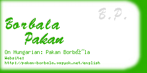 borbala pakan business card